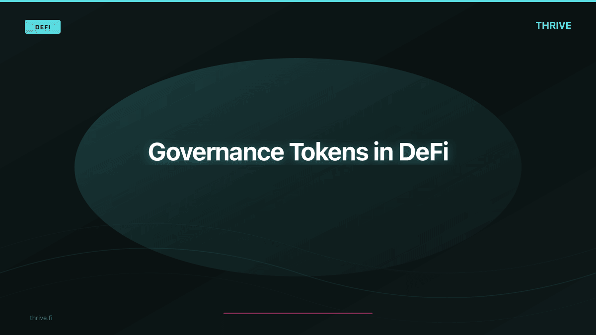 Governance Tokens in DeFi