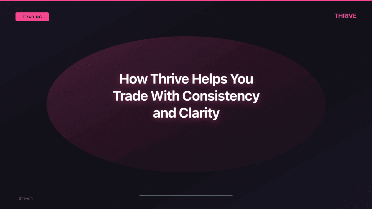 How Thrive Helps You Trade With Consistency and Clarity