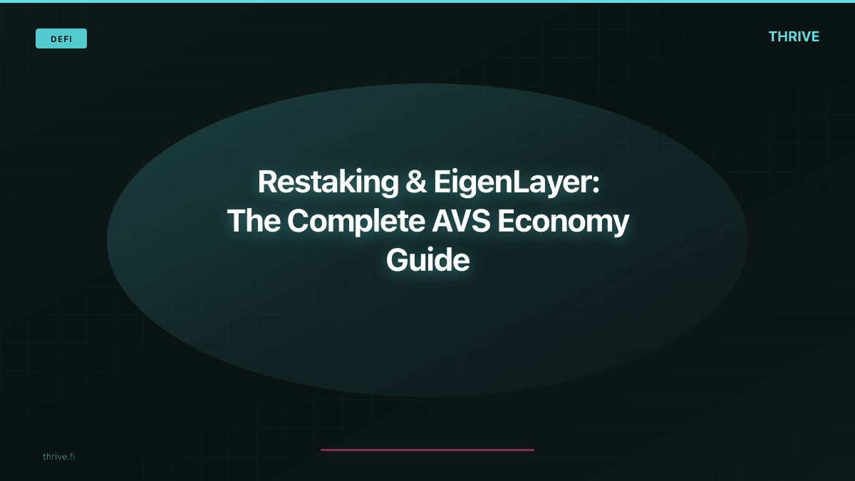 Restaking & EigenLayer: The Complete AVS Economy Guide